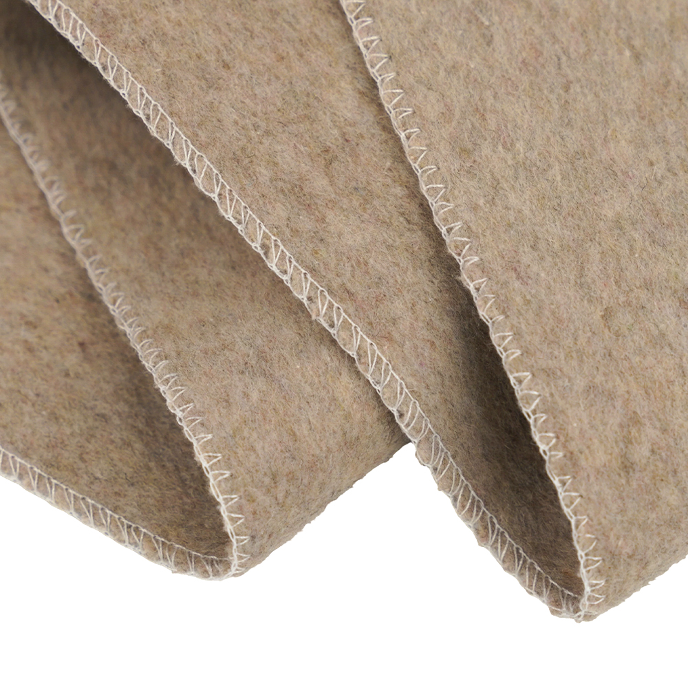 50% gyapjú, 40% poliészter, 10% egyéb szál, 720 G/M, babpaszta színű, vastag kétoldalas gyapjúszövet, ML-0124-4382-1