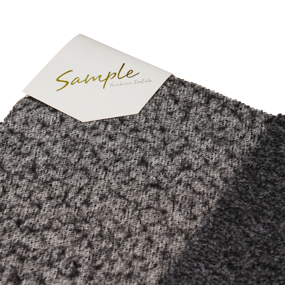 40% gyapjú, 60% poliészter, 750 G/M, fekete és szürke, Bali kötött gyapjúszövet, ML-70165440-75