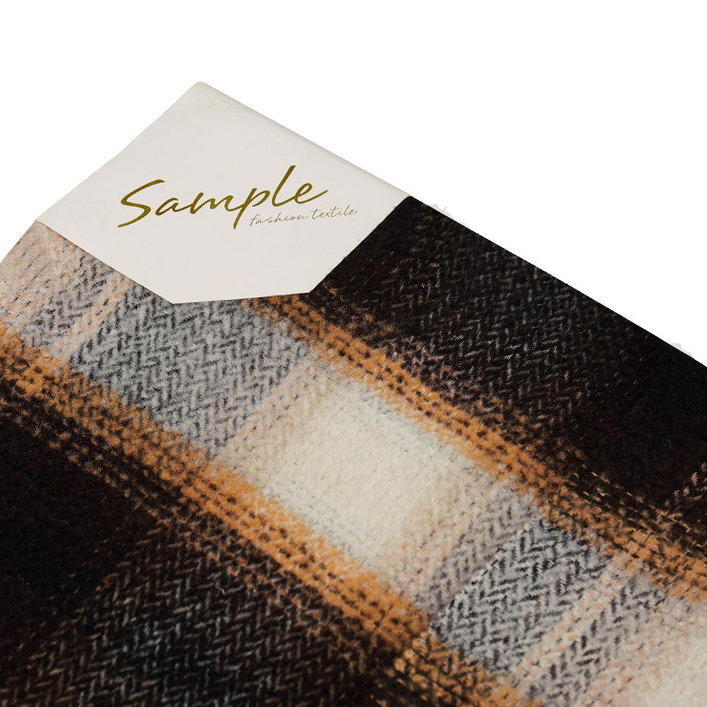 40% gyapjú, 60% poliészter, 540G/M, fekete-fehér, kör alakú tweed szövet, ML-8021071