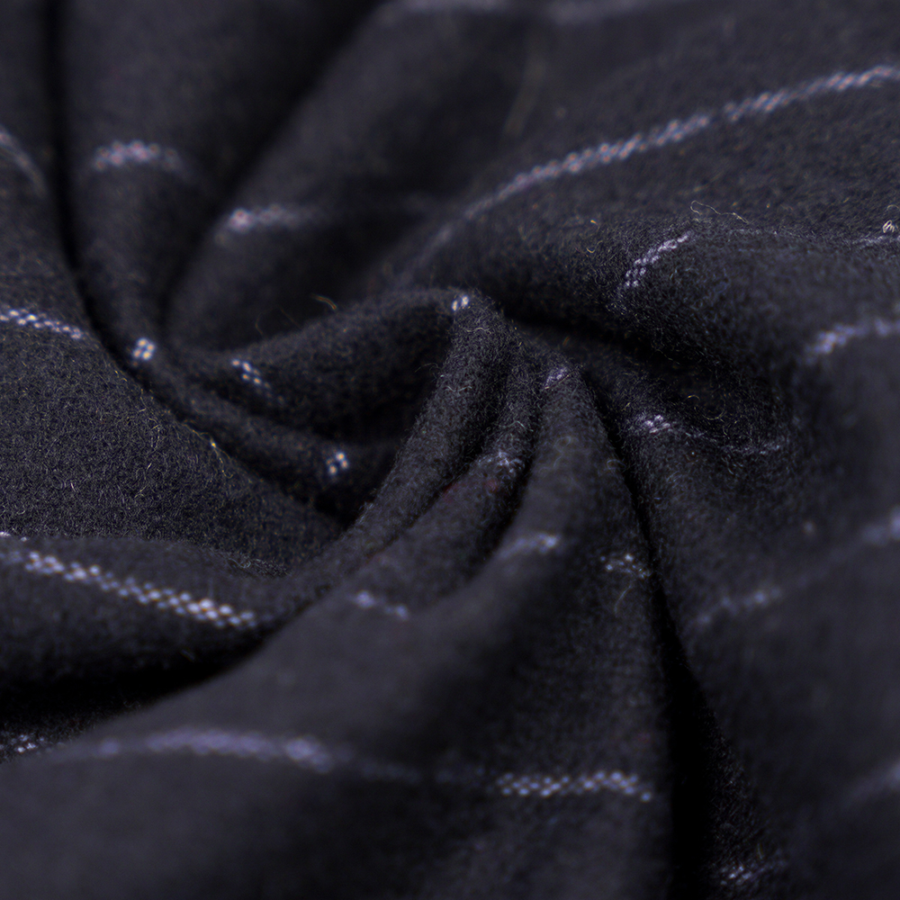 53% gyapjú, 47% poliészter, 350 G/M, Zhiqing + fehér, függőleges csíkos flanel szövet, ML-317245X-2