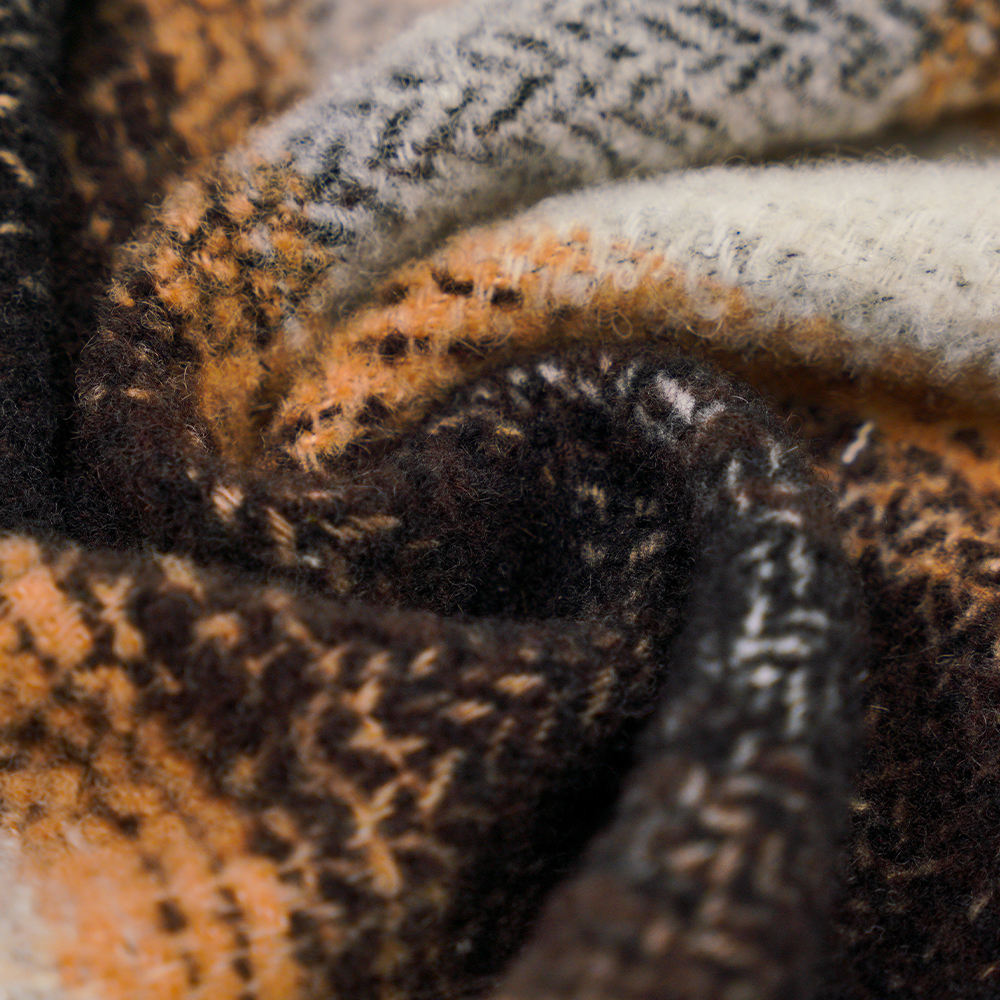 40% gyapjú, 60% poliészter, 540G/M, fekete-fehér, kör alakú tweed szövet, ML-8021071